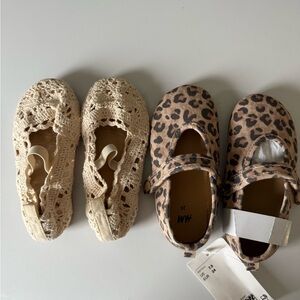 H&M Kids Crochet and Leopard Print Slippers